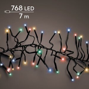 Led Clusterverlichting 768 lampjes multicolour - afbeelding 1