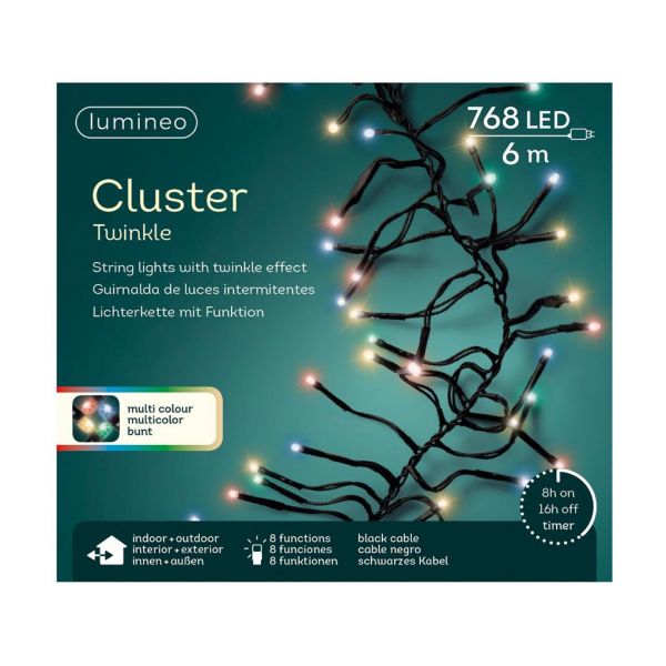 Led Clusterverlichting 768 lampjes multicolour - afbeelding 2