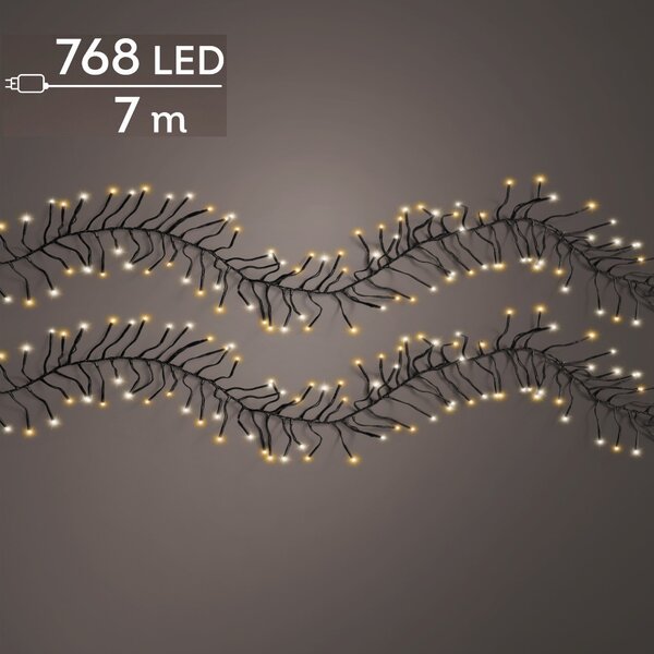 LED clusterverlichting warm wit / klassiek warm 768 lampjes - afbeelding 1