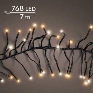 LED clusterverlichting warm wit / klassiek warm 768 lampjes - afbeelding 1