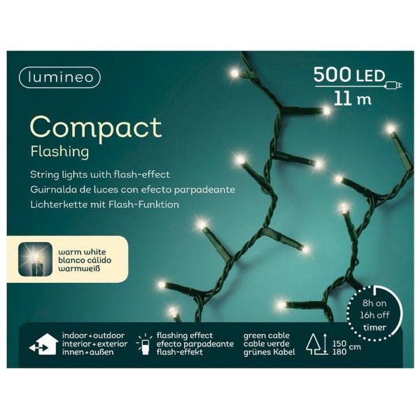 LED compact flash lights 500 lamps warm wit - afbeelding 2
