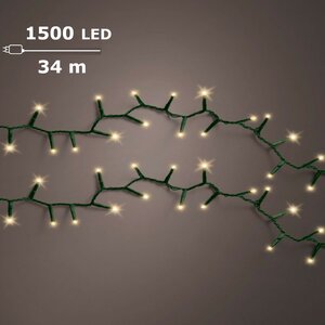 LED compact rice lights 1500 lamps soft gold - afbeelding 1