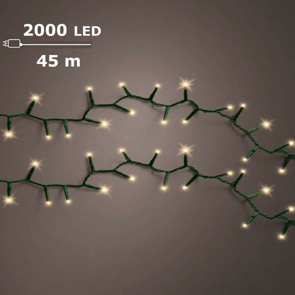 LED compact rice lights 2000 lamps soft gold - afbeelding 1