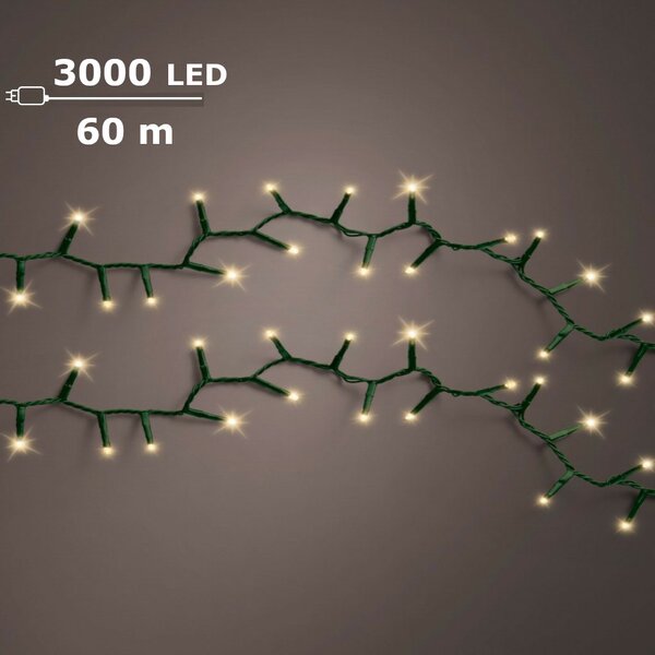 LED compact rice lights 3000 lamps soft gold - afbeelding 1