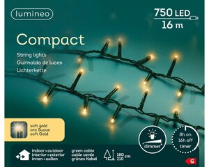 LED compact rice lights 750 lamps soft gold - afbeelding 2