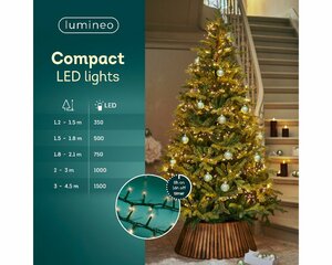 LED compact sparkle rice lights 800 lamps soft gold - afbeelding 3