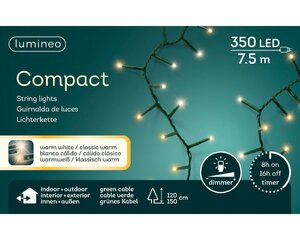 LED compact twinkel lights 350 warm wit en klassiek warm lampjes - afbeelding 2