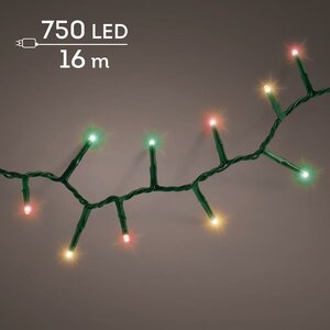 LED compact twinkel lights 750 klassiek multi colour lampjes