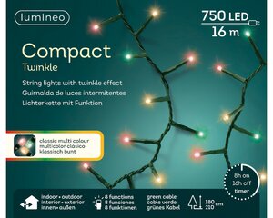 LED compact twinkel lights 750 klassiek multi colour lampjes - afbeelding 2