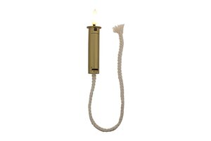 Led fles kaars vlam Lyon D 2,2 cm H 10 cm goud