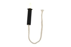 Led fles kaars vlam Lyon D 2,2 cm H 10 cm zwart