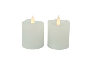 Led kaars Lyon 7 cm wit