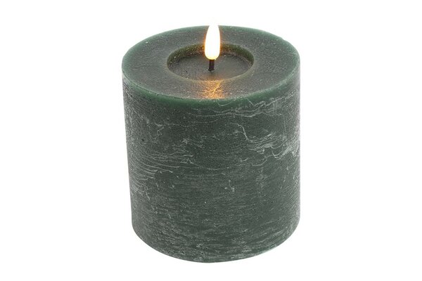 Led kaars Lyon D 10 H 10 cm dennen groen
