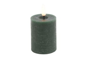 Led kaars Lyon D 5 H 9 cm dennen groen
