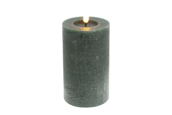 Led kaars Lyon D 7,5 H 12,5 cm dennen groen