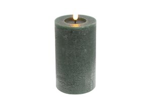 Led kaars Lyon D 7,5 H 12,5 cm dennen groen