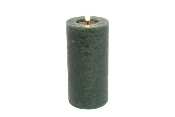 Led kaars Lyon D 7,5 H 15 cm dennen groen