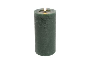 Led kaars Lyon D 7,5 H 15 cm dennen groen