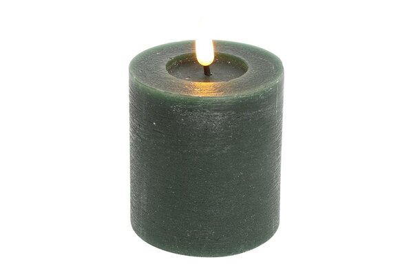 Led kaars Lyon D 7,5 H 8 cm dennen groen