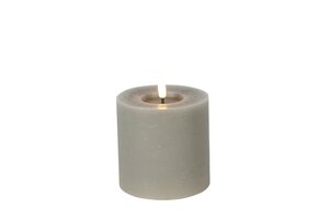 Led kaars Lyon D10 H 10 cm grijs