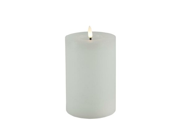 Led kaars lyon D10 H 15 cm wit