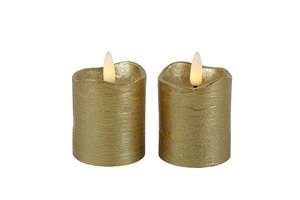 Led kaars Lyon D5 H 7 cm goud