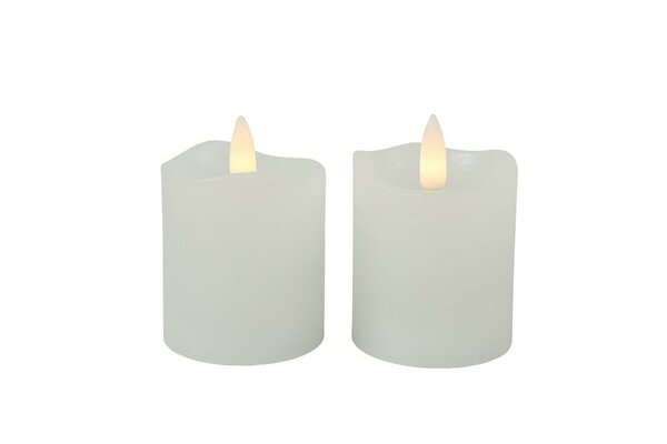 Led kaars Lyon D5 H 7 cm wit