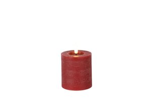 Led kaars Lyon D7,5 H 8 cm rood