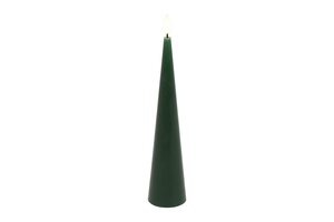Led kaars Lyon kegel D 5 H 24,5 cm dennen groen