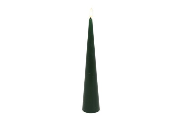 Led kaars Lyon kegel D 5 H 29 cm dennen groen