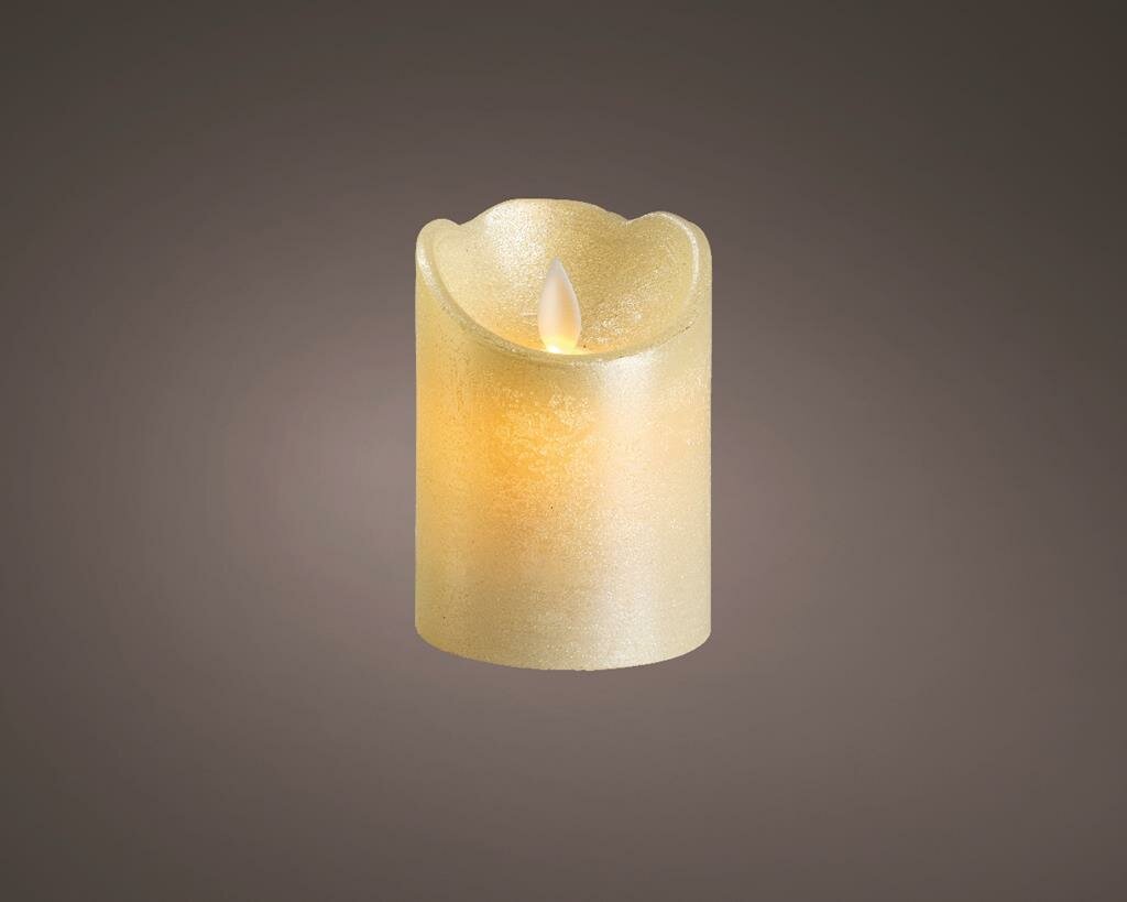 Matroos Kader Kruiden Led kaars wax vlam verlichting 10 cm parel - Koopkerstverlichting.nl