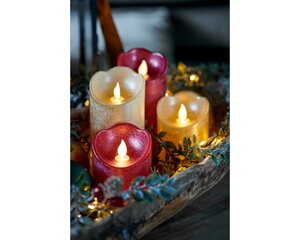 Led kaars wax vlam verlichting 10 cm wit - afbeelding 2