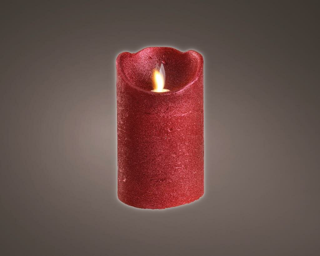 Ik wil niet Verlaten streep Led kaars wax vlam verlichting 12,5 cm kerstrood - Koopkerstverlichting.nl
