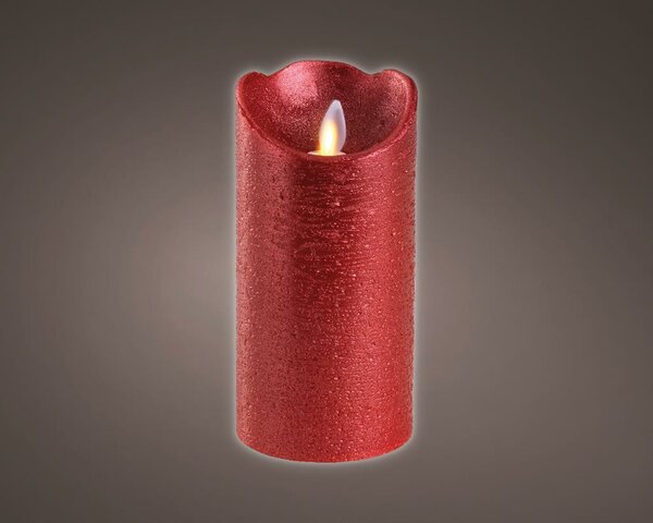 Led kaars wax vlam verlichting 15 cm kerstrood - afbeelding 1