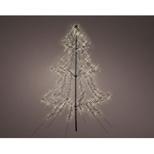 Led kerstboom 200 cm 1200 lamps warm-wit cluster - afbeelding 1