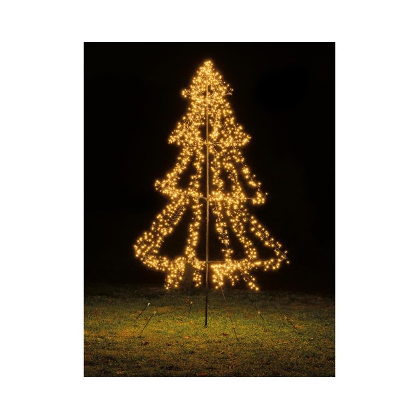 Led kerstboom cm 1800 lamps warm-wit cluster - Koopkerstverlichting.nl