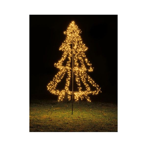 Led kerstboom 300 cm 1800 lamps warm-wit cluster - afbeelding 3