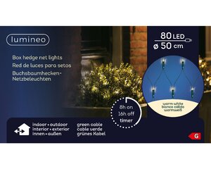 Led net buxus verlichting D50cm 80 lampjes - afbeelding 2