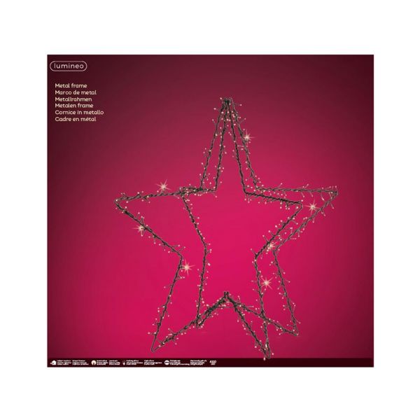 Led ster 3D 98 cm 400 lamps warm wit - afbeelding 2