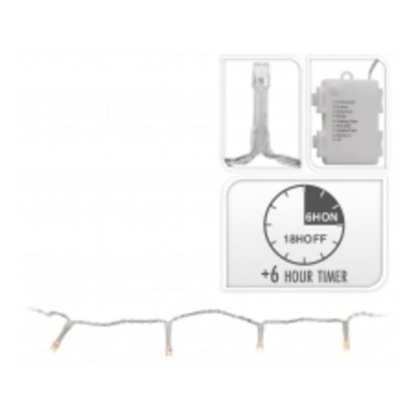 Led verlichting 24 lamps op batterije warm wit