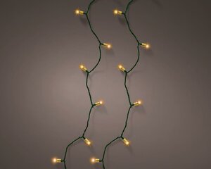 Led vintage lights 50 lamps batterijen groen / klassiek warm - afbeelding 2