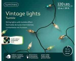 Led vintage lights peer 120 lamps multi colour twinkel - afbeelding 3