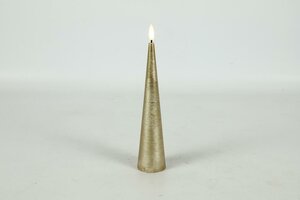 Ledkaars kegel Lyon D 5 cm H 25 cm goud