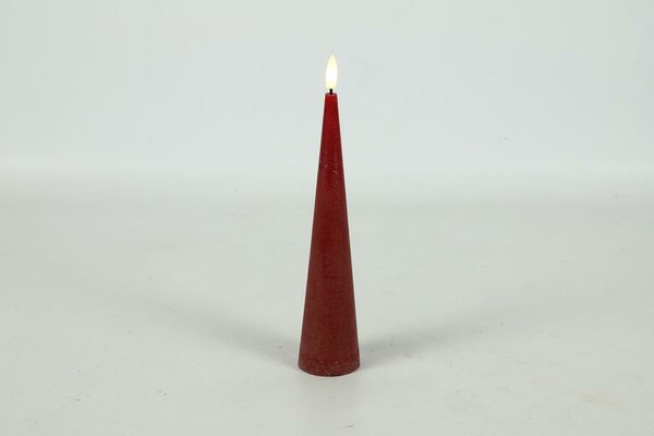 Ledkaars kegel Lyon D 5 cm H 25 cm rood