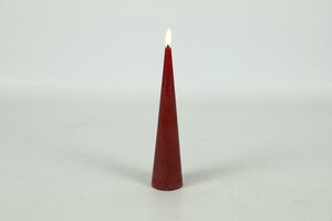 Ledkaars kegel Lyon D 5 cm H 25 cm rood
