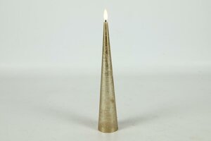 Ledkaars kegel Lyon D 5 cm H 29,5 cm goud