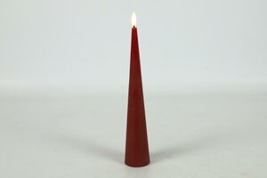 Ledkaars kegel Lyon D 5 cm H 29,5 cm rood
