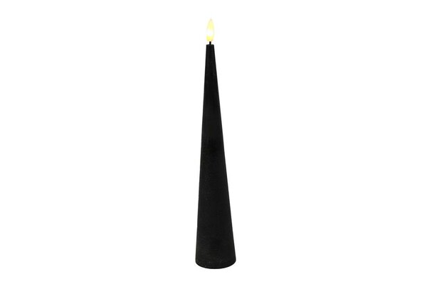 Ledkaars kegel Lyon D 5 cm H 29,5 cm zwart