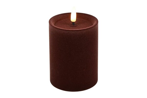 Ledkaars lyon D7,5H10 cm diep paars velvet