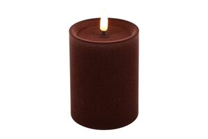 Ledkaars lyon D7,5H10 cm diep paars velvet